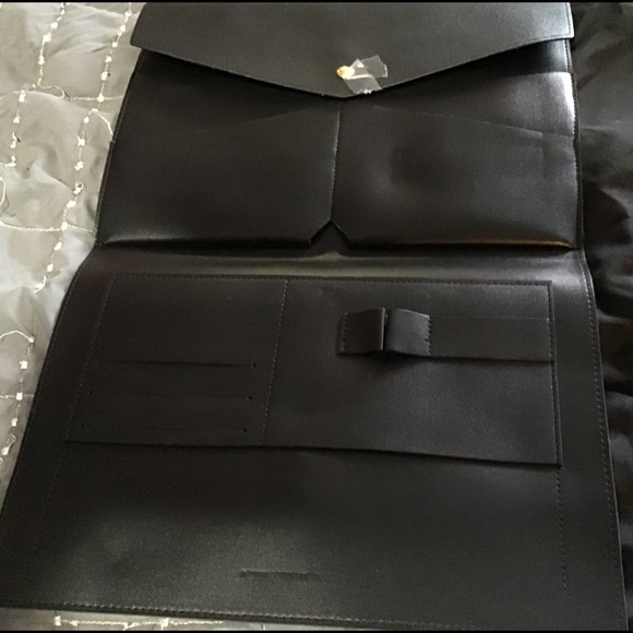 Glass ladder black Megan portfolio large new with gold accents - Picture 4 of 6